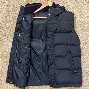 Gucci Hooded Puffy Vest Sz 52 (XL)